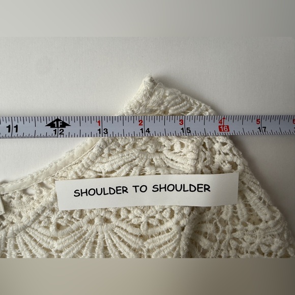 SUNDANCE Imperial Eyelet Dress Ivory Lace Shift Dress 100% Cotton Size XL BOHO - Picture 12 of 14